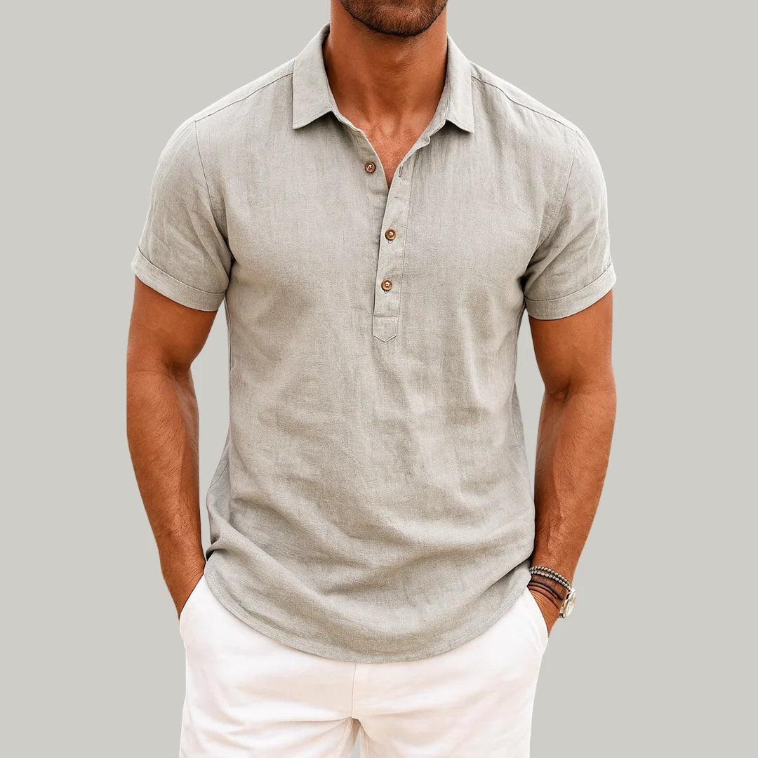 Capri | Ανδρικό Polo από Λινό και Βαμβάκι