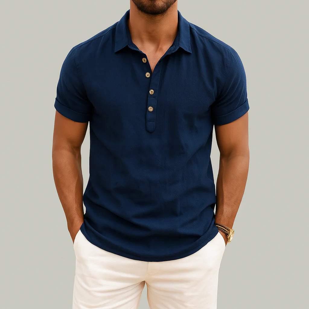 Capri | Ανδρικό Polo από Λινό και Βαμβάκι