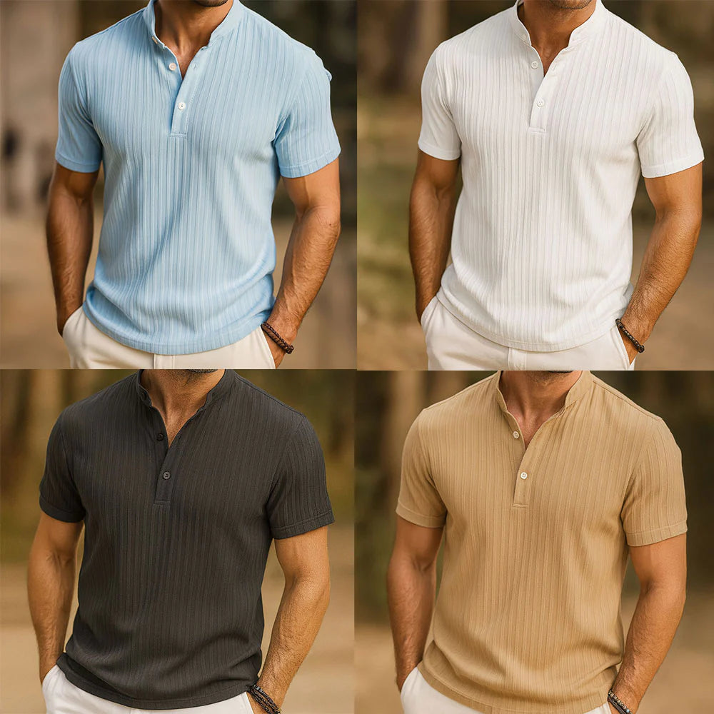 Riviera | Κλασικό Ανδρικό Polo από Βαμβάκι-Λινό
